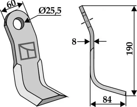 Y-Messer 190x60mm